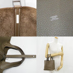 Hermes Picotin Lock PM 18 Etoupe Taurillon Clemence Silver Handbag — view 7