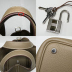 Hermes Picotin Lock PM 18 Etoupe Taurillon Clemence Silver Handbag — view 8