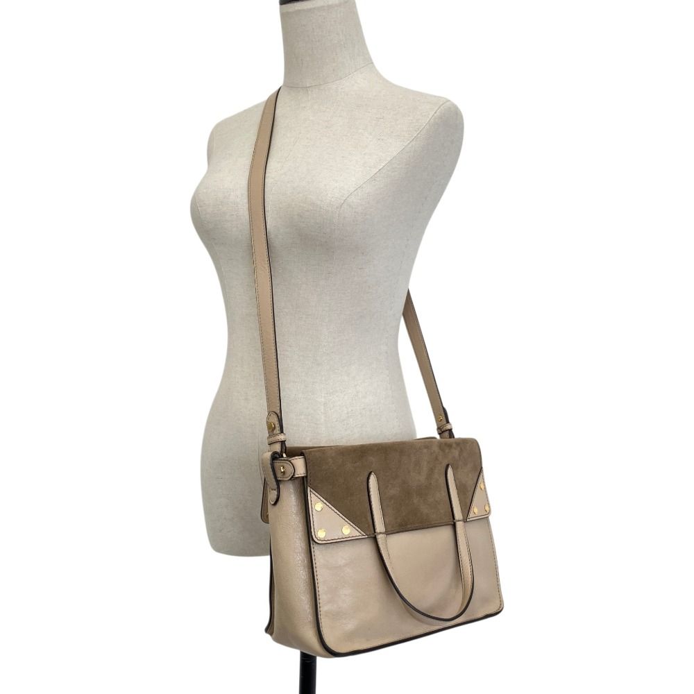 Fendi Flip Leather 3way Shoulder Bag Gray — view 2