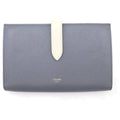 Celine Large Strap Wallet Bifold Gray
