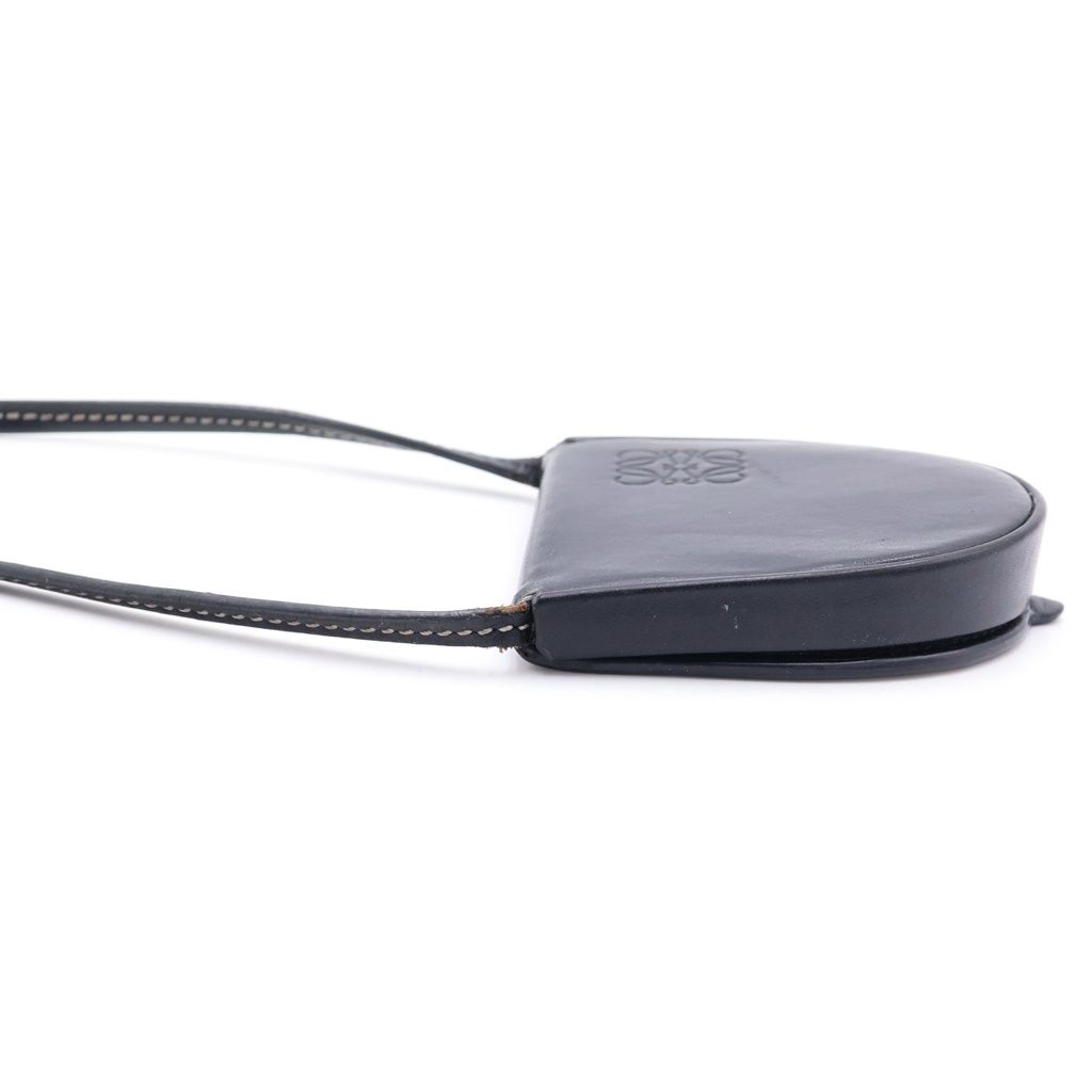 Loewe Anagram Logo Leather Heel Pouch Black — view 3