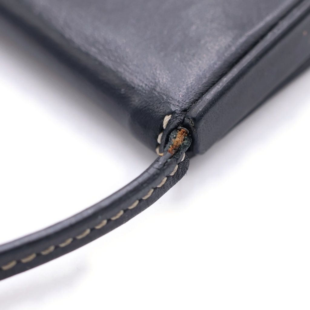 Loewe Anagram Logo Leather Heel Pouch Black — view 7