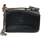 Fendi Applique Studs Flowerland Micro Double Bucket Chain Shoulder Bag Khaki — view 4