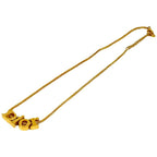 Dior Vintage Logo Snake Chain Necklace Gold Plated — view 3