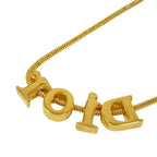 Dior Vintage Logo Snake Chain Necklace Gold Plated — view 2
