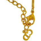 Dior Vintage Logo Snake Chain Necklace Gold Plated — view 6
