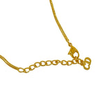 Dior Vintage Logo Snake Chain Necklace Gold Plated — view 5