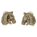 Hermes Cheval Hose Earrings Silver