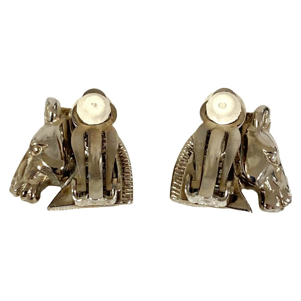 Hermes Cheval Hose Earrings Silver — view 2