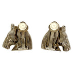 Hermes Cheval Hose Earrings Silver — view 2