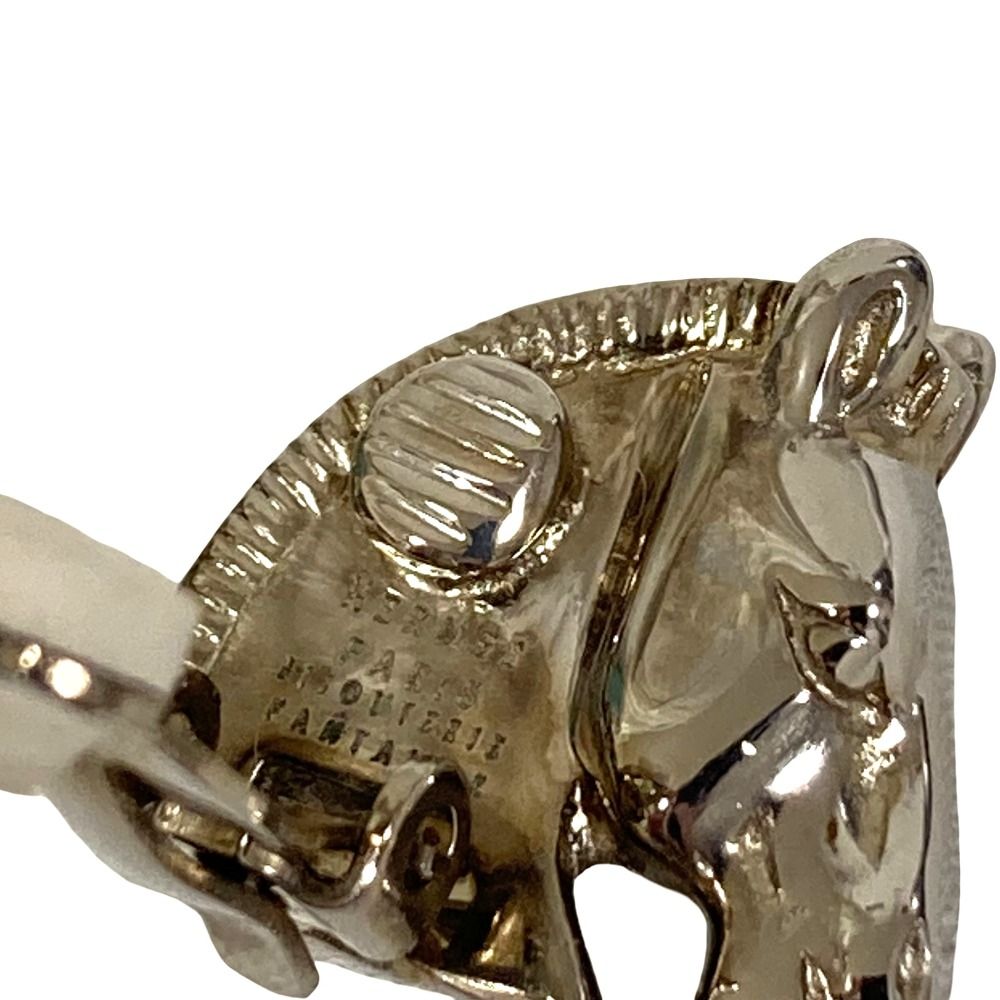 Hermes Cheval Hose Earrings Silver — view 4