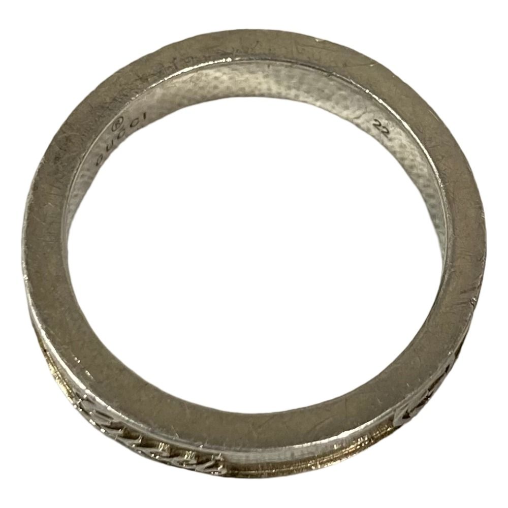 Gucci Interlocking Script Logo Ring 925 22 Silver — view 4
