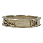 Gucci Interlocking Script Logo Ring 925 22 Silver