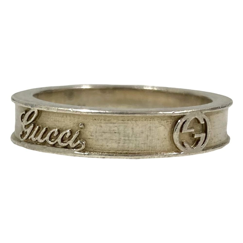 Gucci Interlocking Script Logo Ring 925 22 Silver