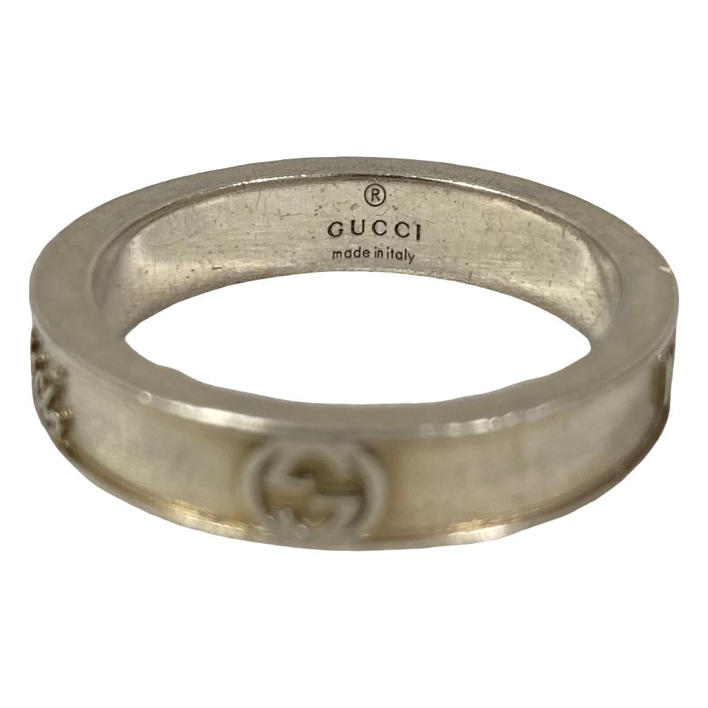 Gucci Interlocking Script Logo Ring 925 22 Silver — view 7