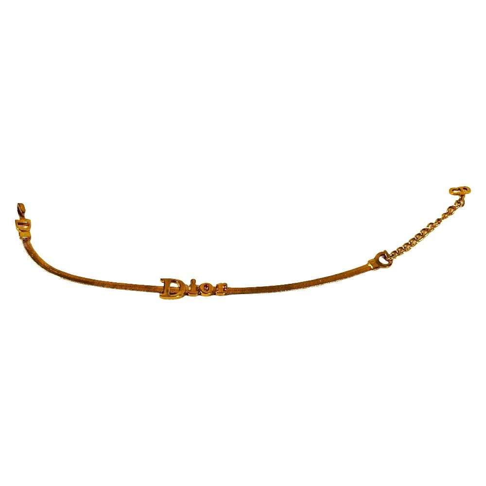 Dior Vintage Logo Bracelet Gold Plated — view 2