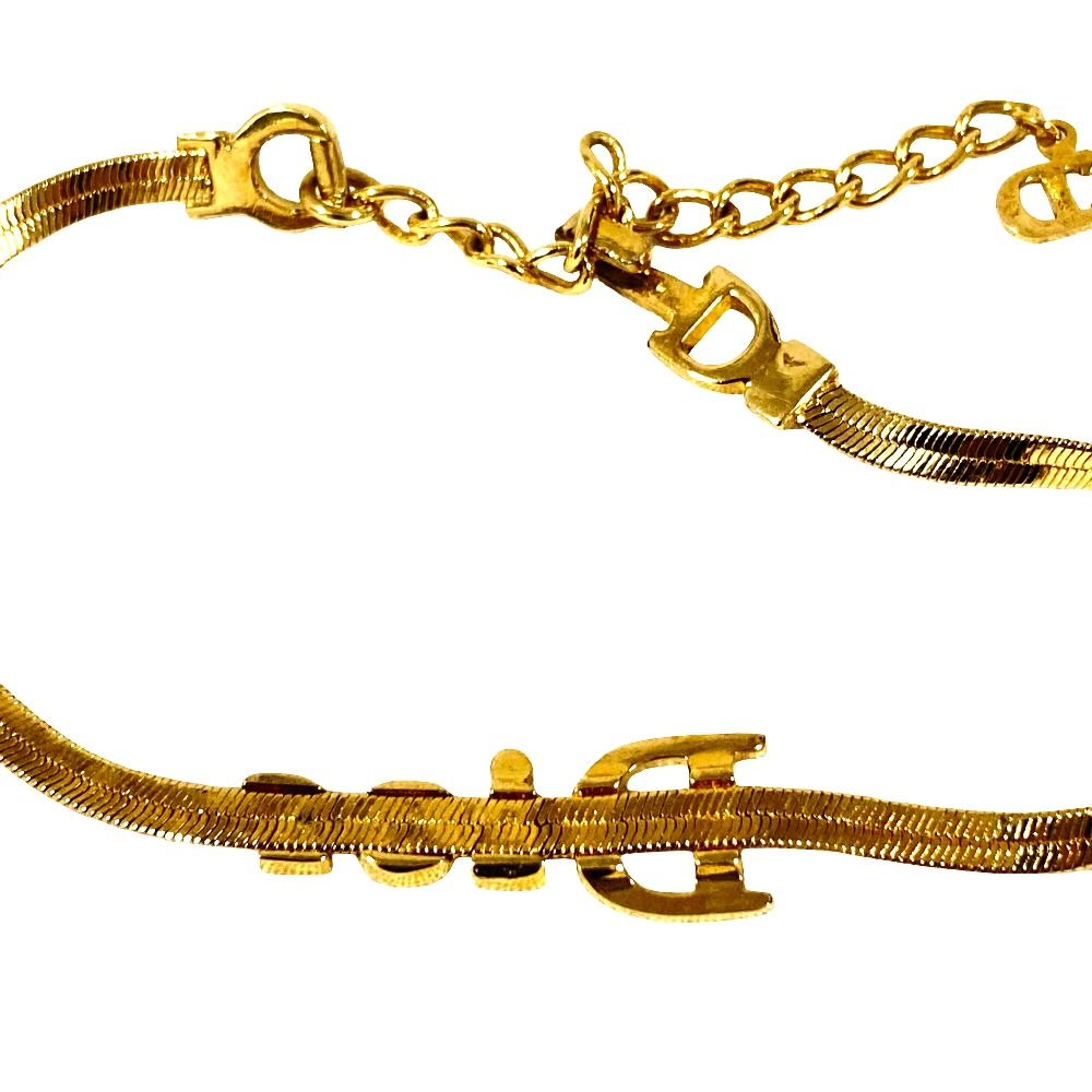 Dior Vintage Logo Bracelet Gold Plated — view 7