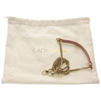 Dior Lady Mini Shoulder Bag Cannage Patent Leather Gold Pink — view 8