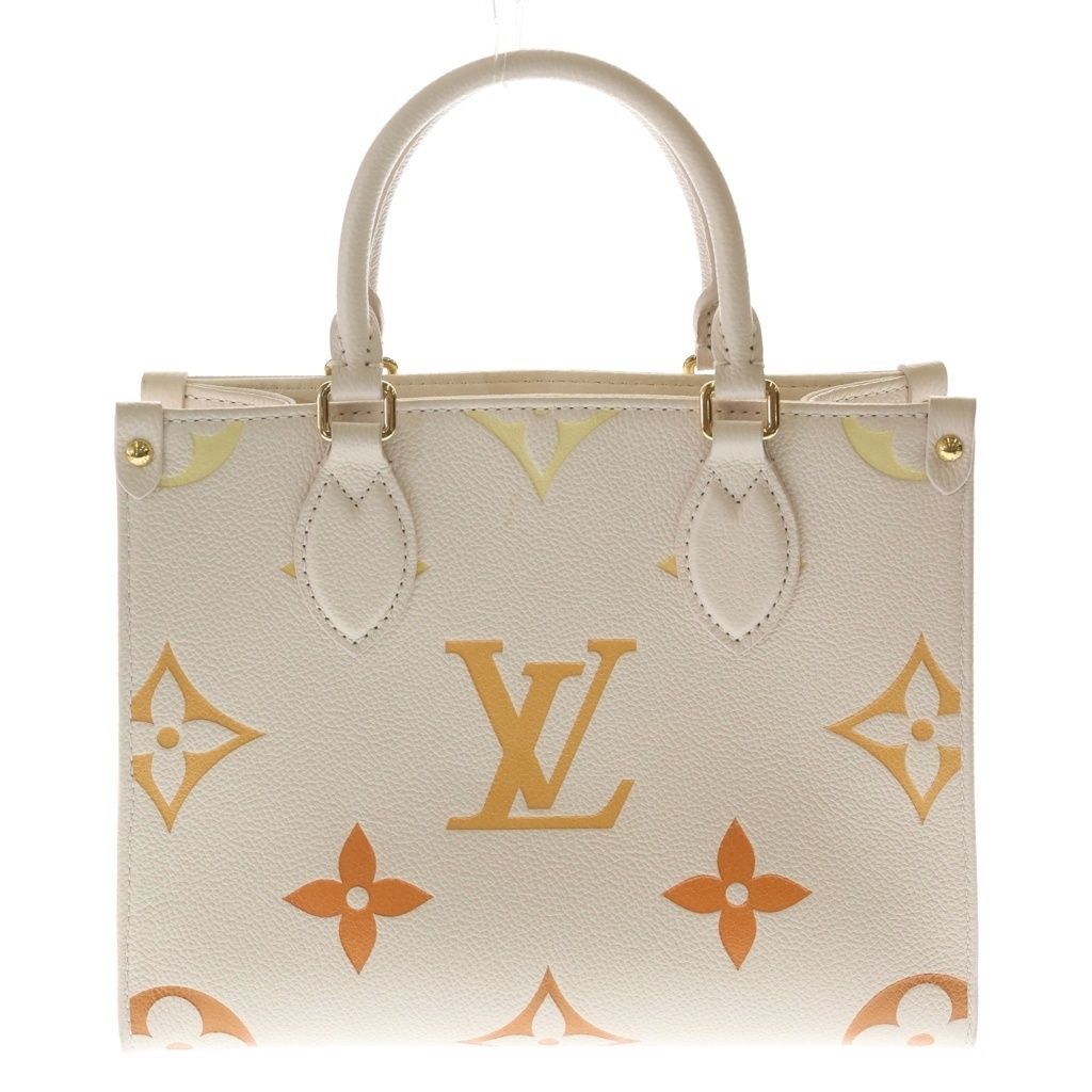 Louis Vuitton Monogram Empreinte On The Go PM Leather 2-Way Shoulder Bag Cream — view 2