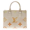 Louis Vuitton Monogram Empreinte On The Go PM Leather 2-Way Shoulder Bag Cream