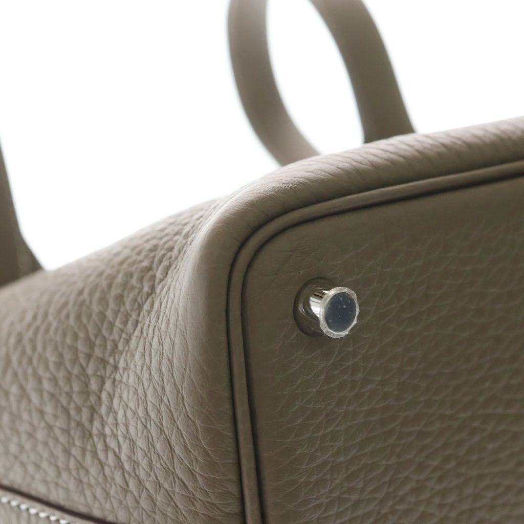 Hermes Picotin PM Taurillon Handbag Etoupe Silver Brown — view 5