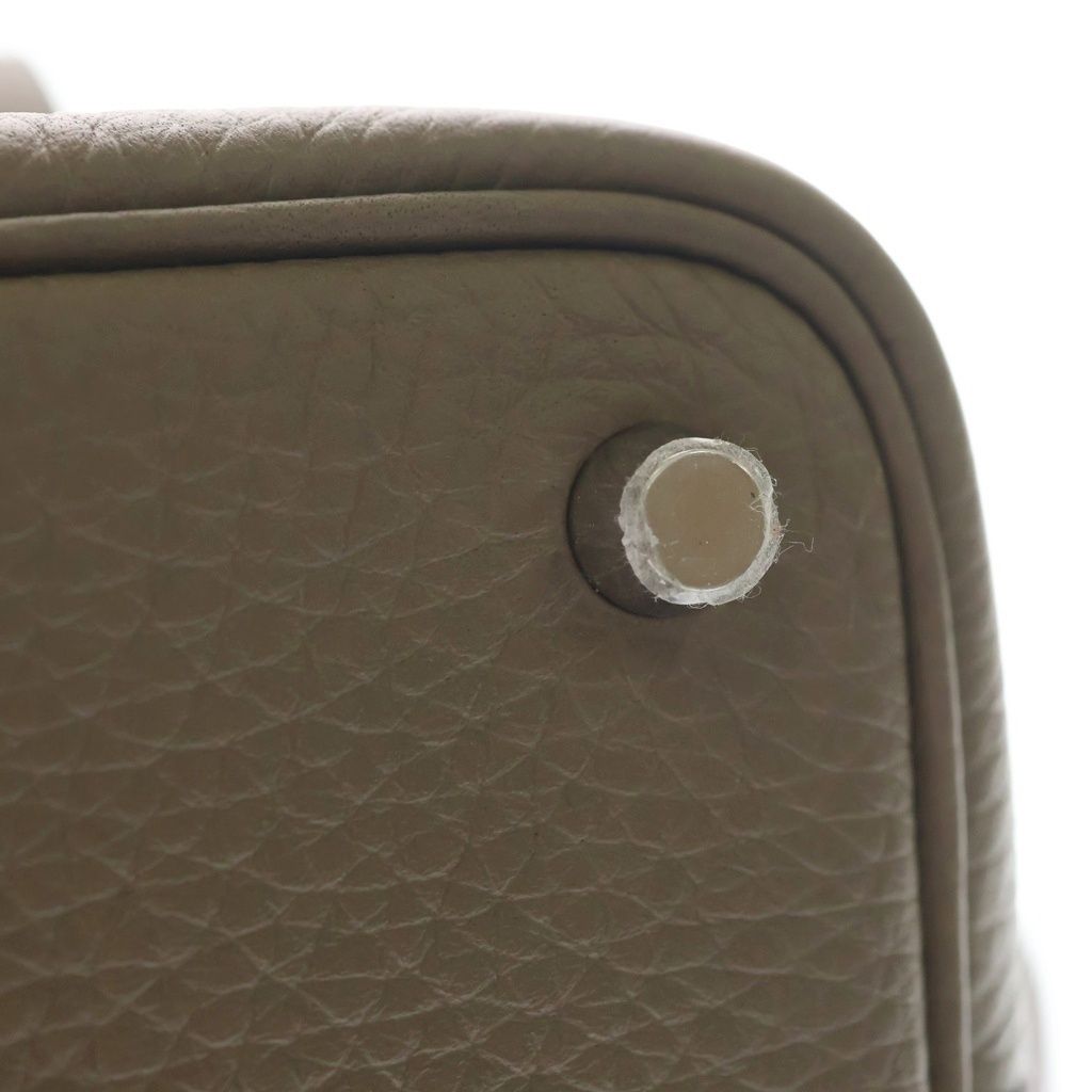 Hermes Picotin PM Taurillon Handbag Etoupe Silver Brown — view 6