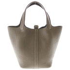 Hermes Picotin PM Taurillon Handbag Etoupe Silver Brown — view 2
