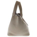 Hermes Picotin PM Taurillon Handbag Etoupe Silver Brown — view 3
