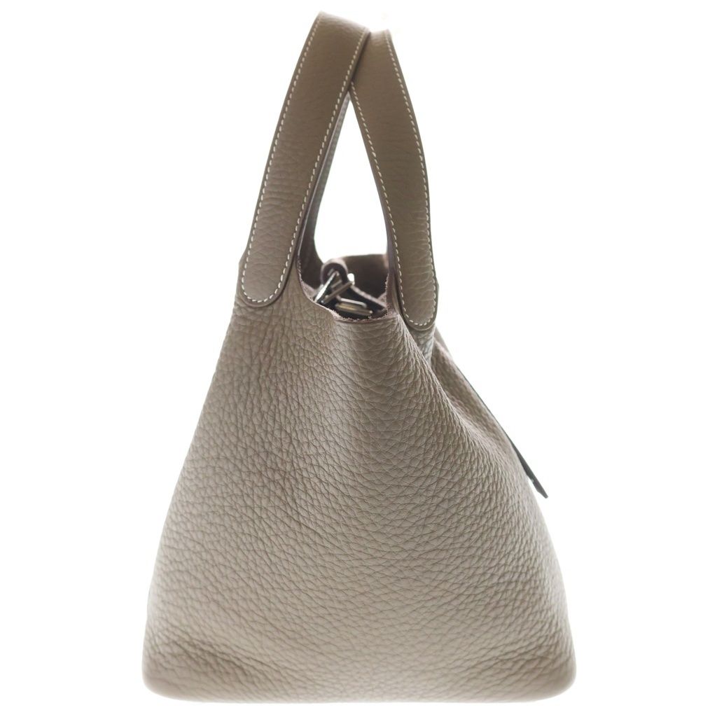 Hermes Picotin PM Taurillon Handbag Etoupe Silver Brown — view 3