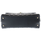 Chanel Coco Handle 29 Large Shoulder Bag Caviar Leather Gold Black Plate — view 4