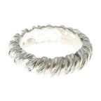 Hermes Vintage Twist Rope Motif Ring Silver — view 3