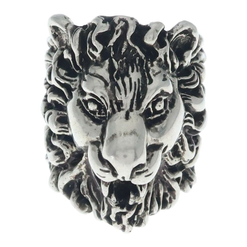 Gucci Lion Head Ring Silver