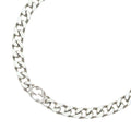 Gucci Interlocking Necklace Chain Silver