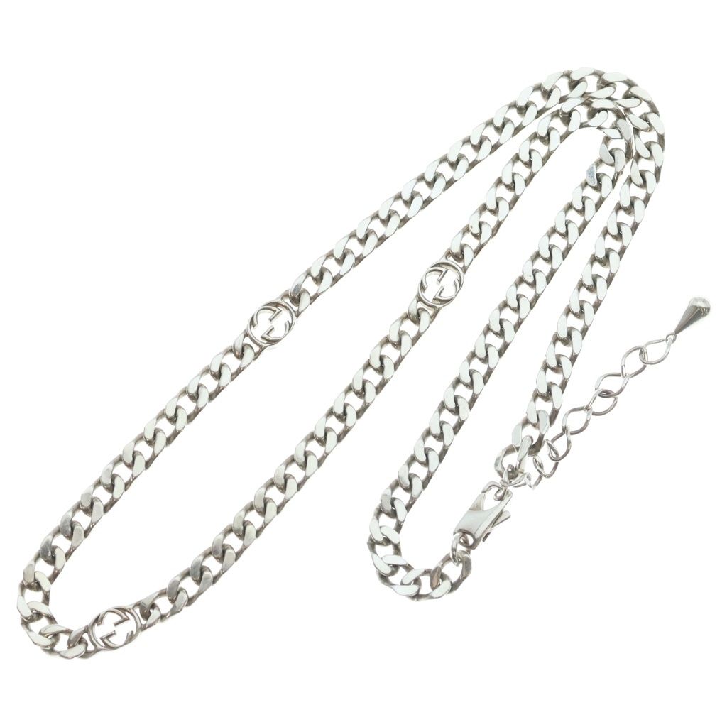 Gucci Interlocking Necklace Chain Silver — view 2