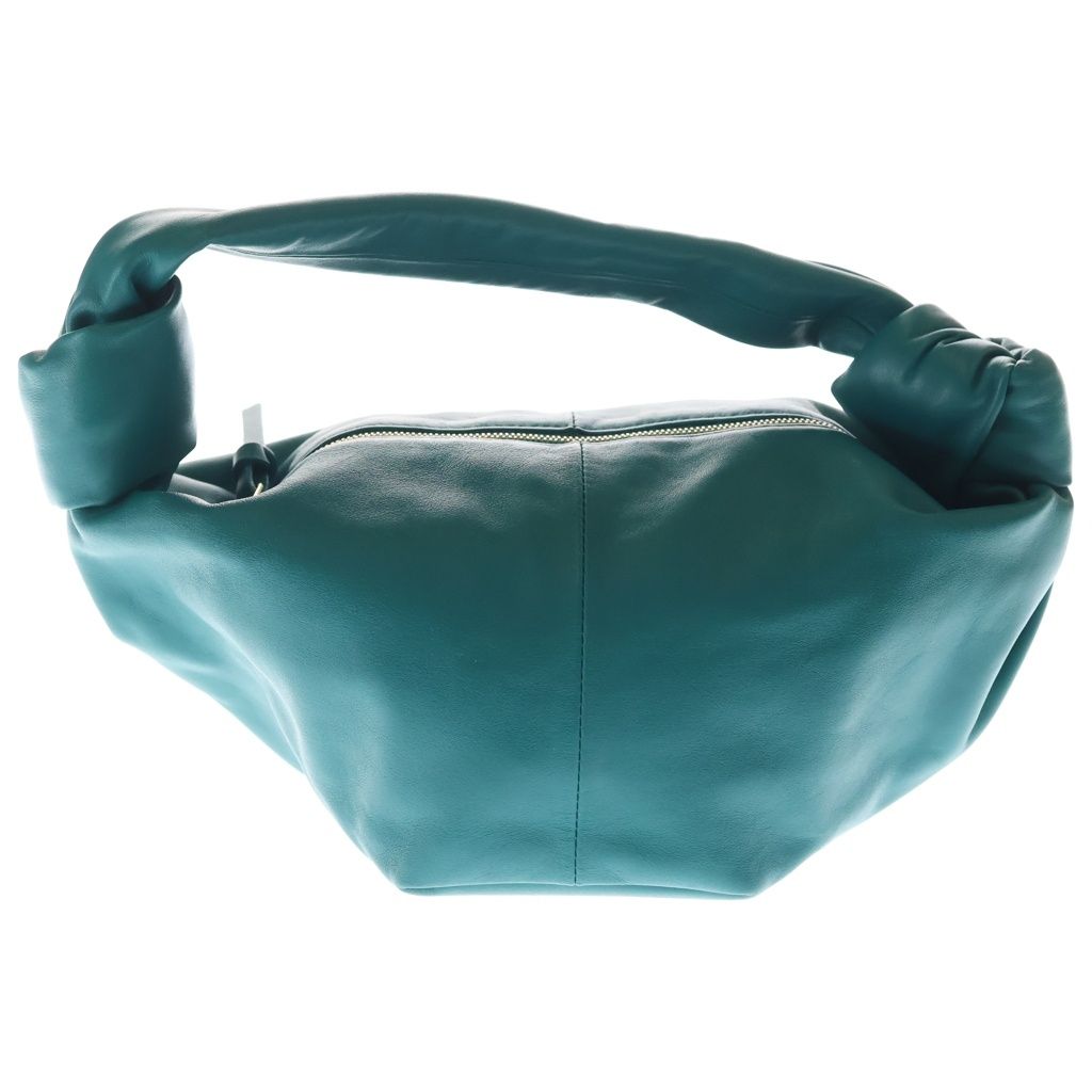 Bottega Veneta Double Knot Mini Bag Turquoise Blue Leather Gold