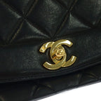 Chanel Diana 25 Chain Shoulder Bag Black Lambskin Gold — view 6