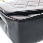 Chanel Diana 25 Chain Shoulder Bag Black Lambskin Gold — view 5