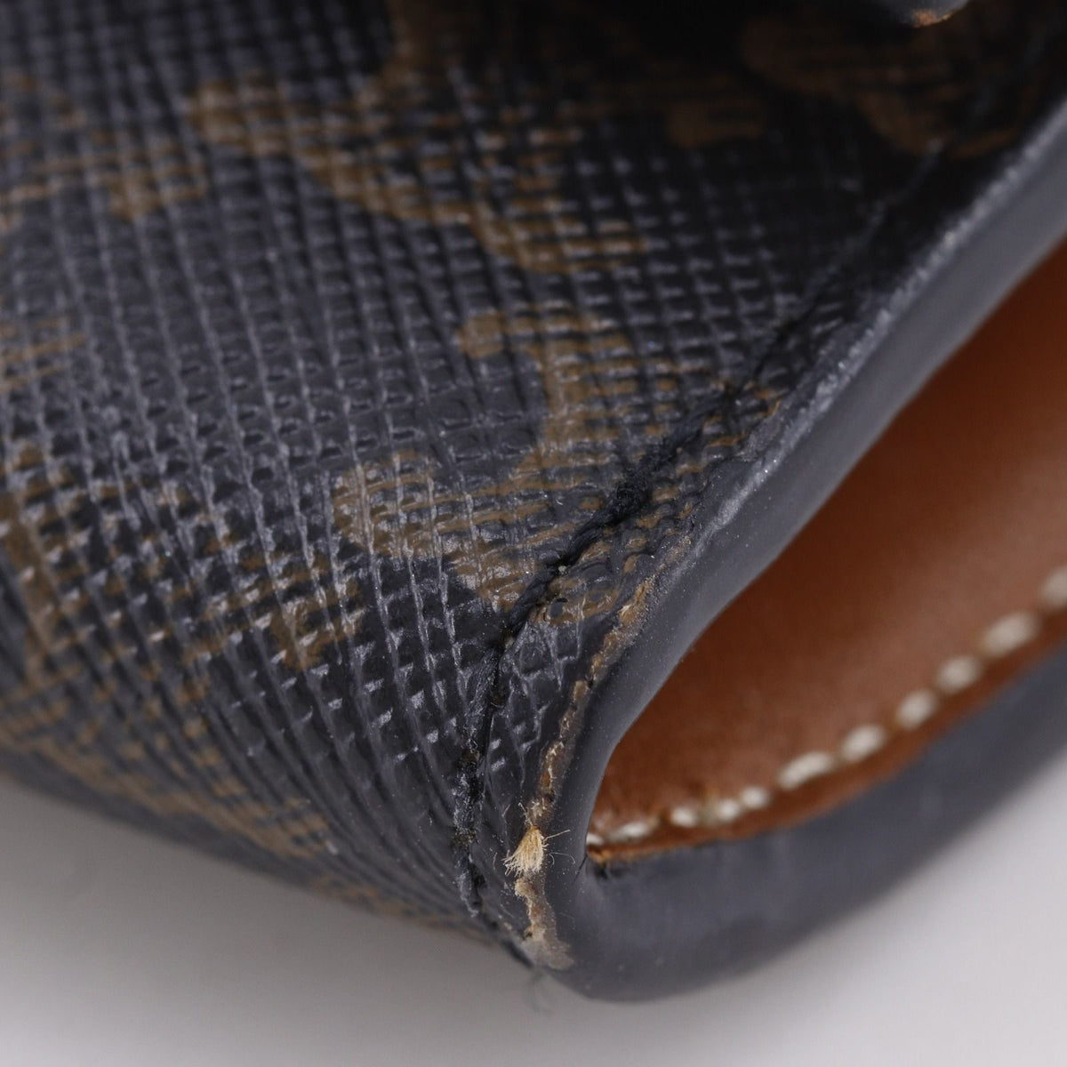 Celine Triomphe Large Flap Wallet Tan Black — view 4