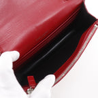 Saint Laurent Kate Embossed Leather Red Chain Wallet Shoulder Bag — view 6
