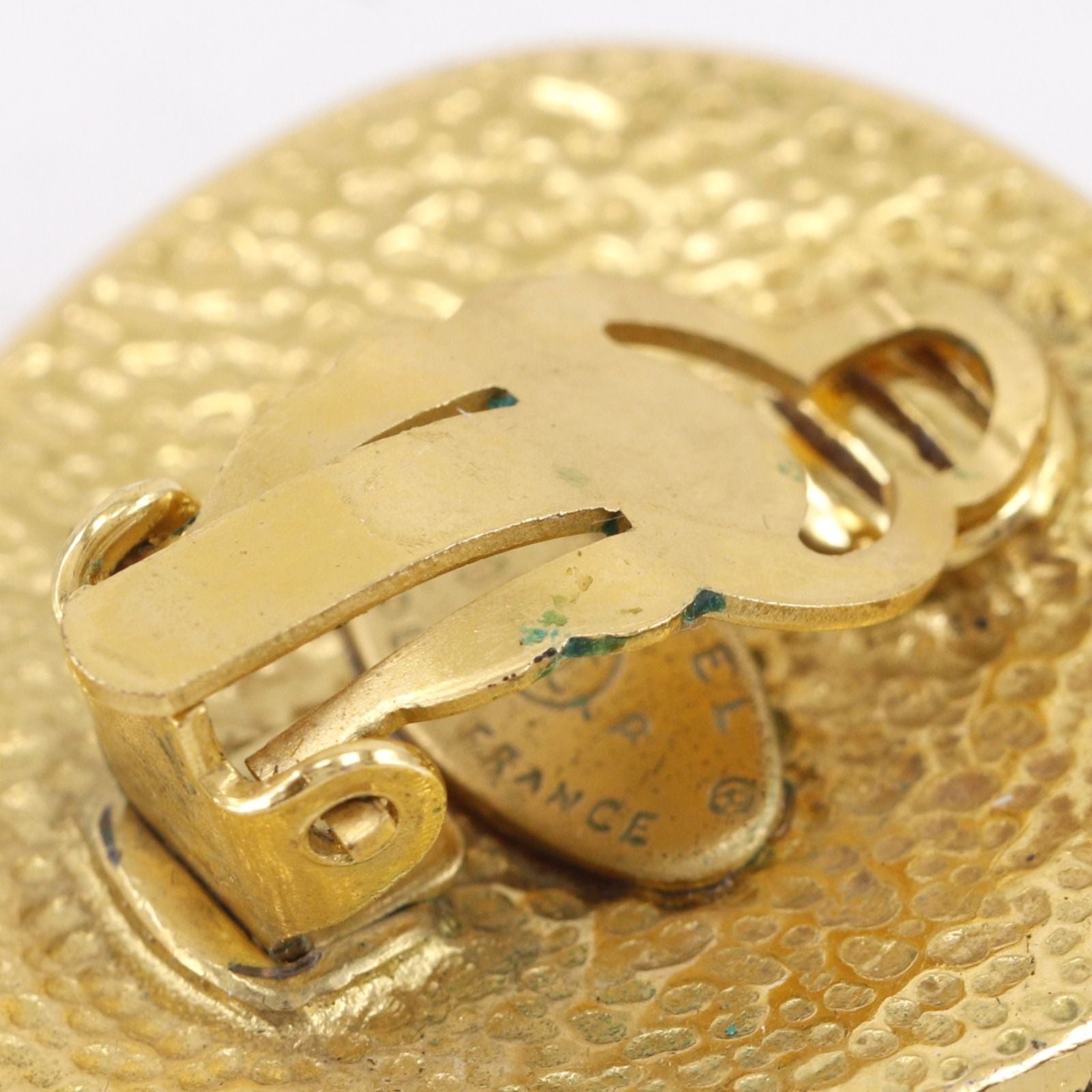 Chanel CC Logo Vintage Gold Plated Earrings — view 5
