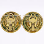 Chanel Logo Vintage Gold Plated Faux Pearl Earrings — view 3