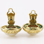 Chanel Logo Vintage Gold Plated Faux Pearl Earrings — view 5