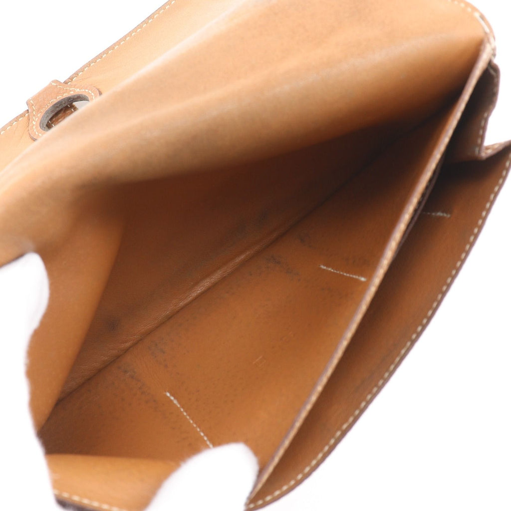Hermes Dogon Taurillon Clemence Gold Brown I Wallet — view 6