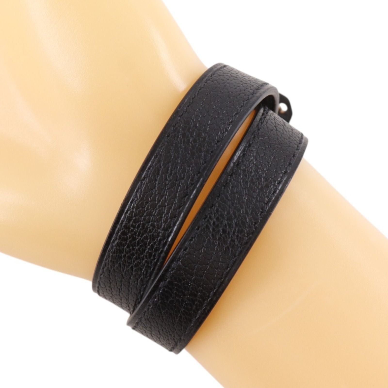 Hermes Kelly Bracelet Double Tour Monochrome Chevre Black — view 3