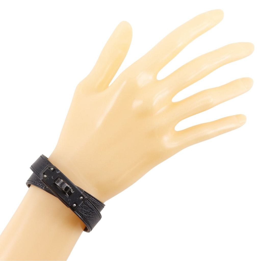 Hermes Kelly Bracelet Double Tour Monochrome Chevre Black — view 2