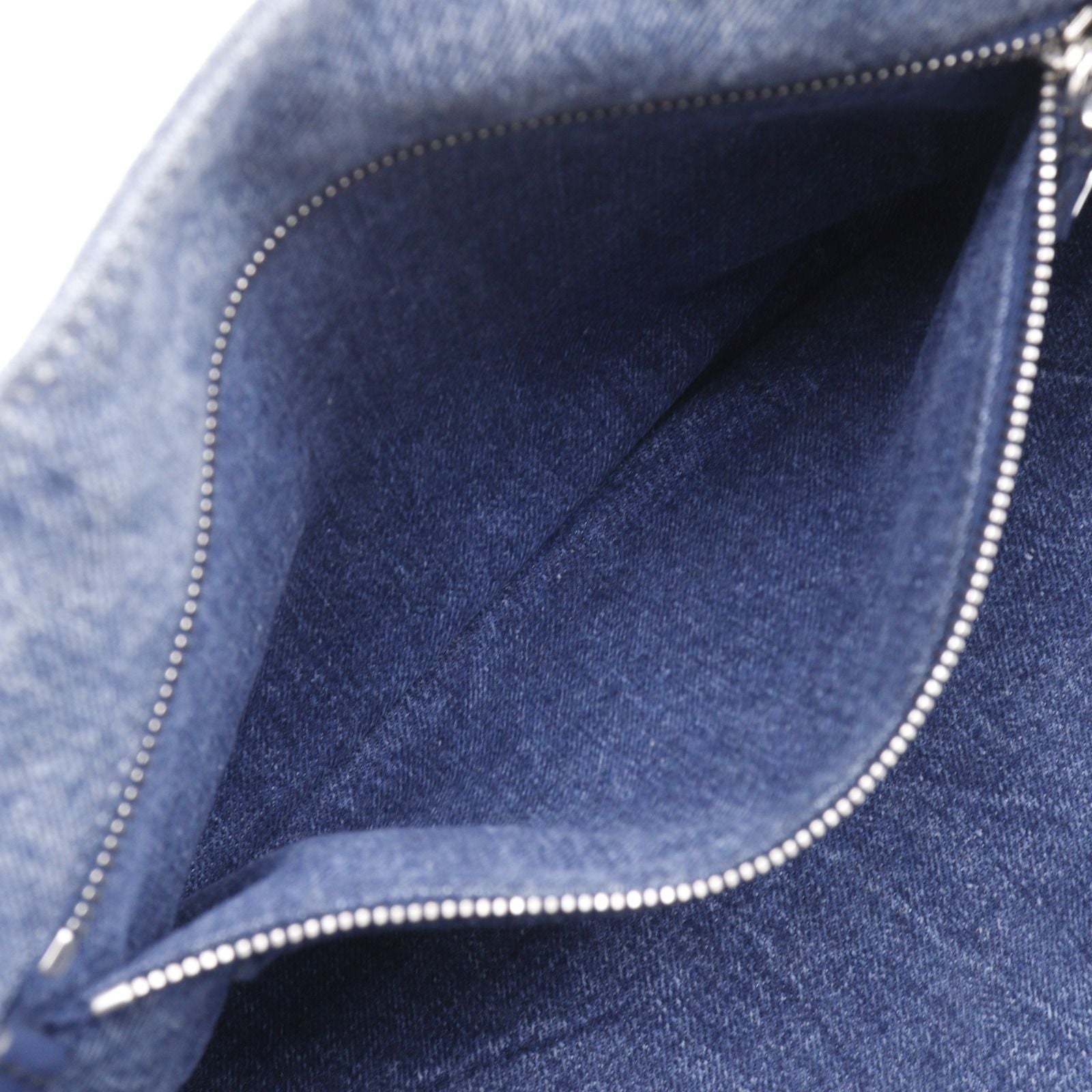 Prada Canapa Tote M Bijou Denim Blue Handbag — view 8