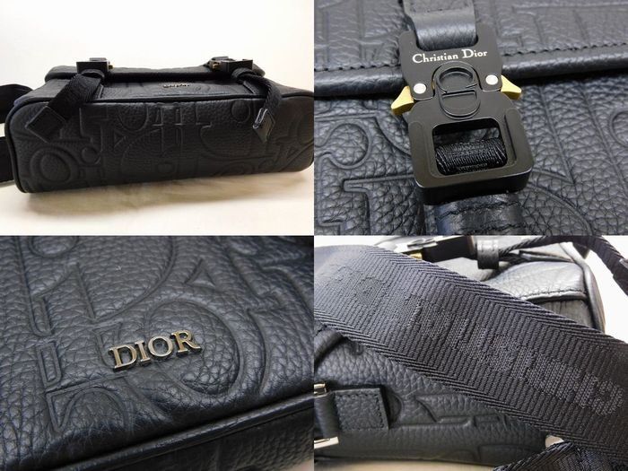 Dior Hit the Road Leather Shoulder Bag Black — view 4