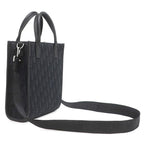 Dior 2-Way Safari North South Tote Bag Canvas Leather Black Silver — view 2