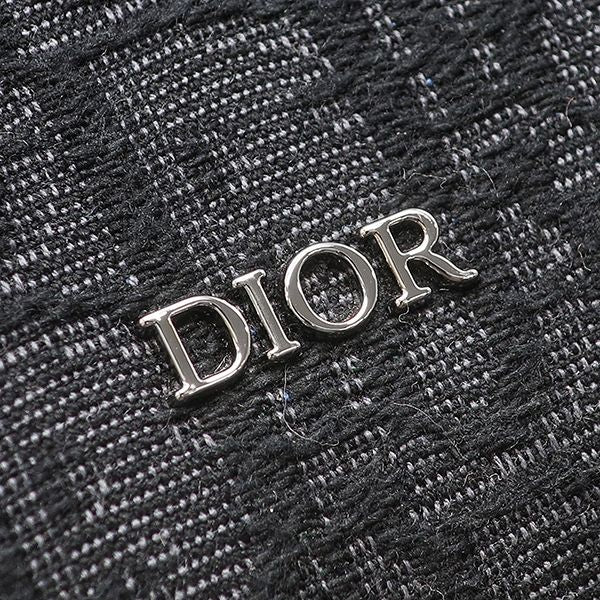 Dior 2-Way Safari North South Tote Bag Canvas Leather Black Silver — view 6