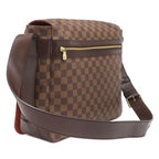 Louis Vuitton Shoulder Bag Bastille Damier Canvas Ebene Gold Brown — view 2